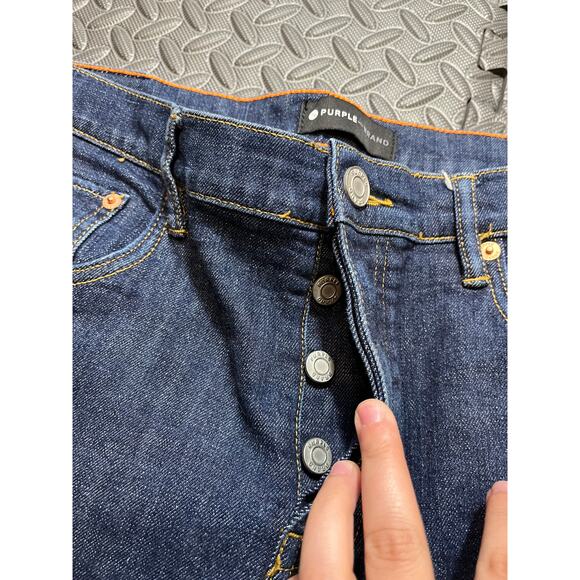 Purple Brand P001 Skinny Exposed Hem Dark Wash‎ Jeans Mens Size 36 Streetwear - Picture 4 of 13